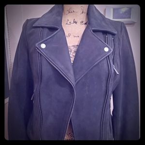 Michael Kors dark gray 100% genuine leather jacket